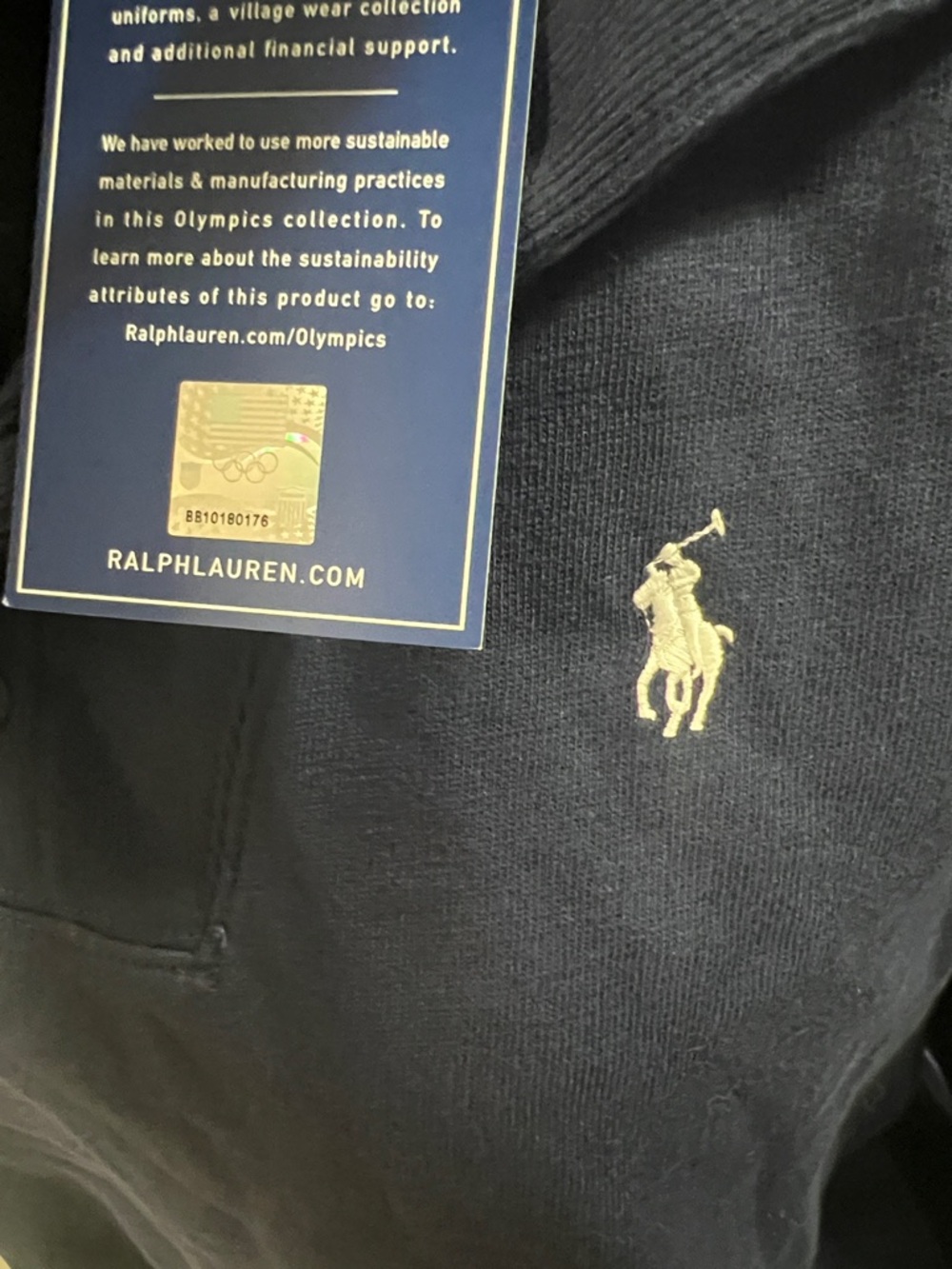 New Polo Ralph Lauren Team USA Fleece Button Mockneck - Picture 7 of 10